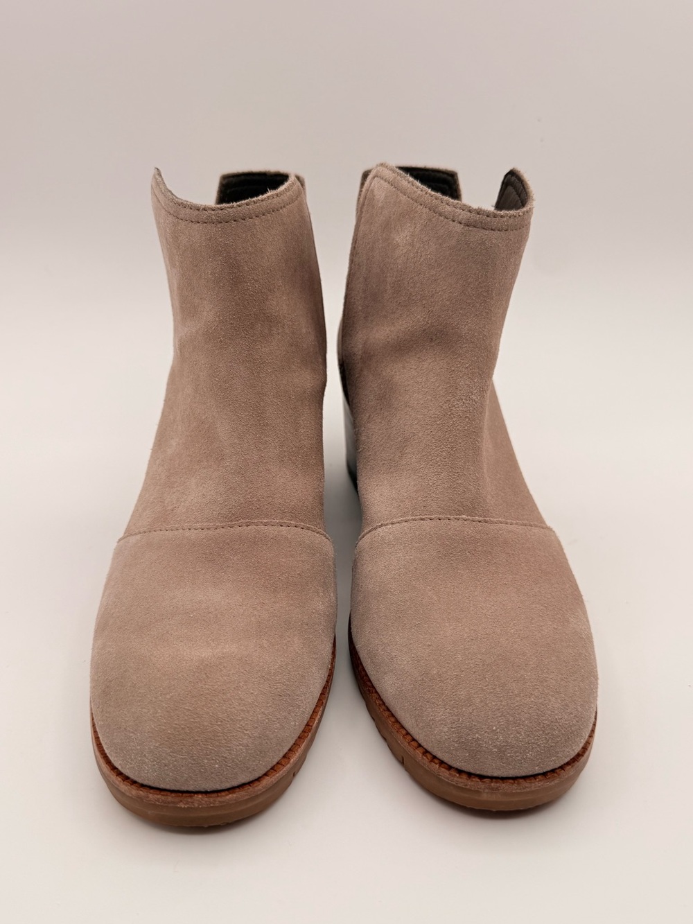 SOREL Cate Cut-Out Suede Booties Ash Tan Women’s Size 8.5 - Picture 3 of 11